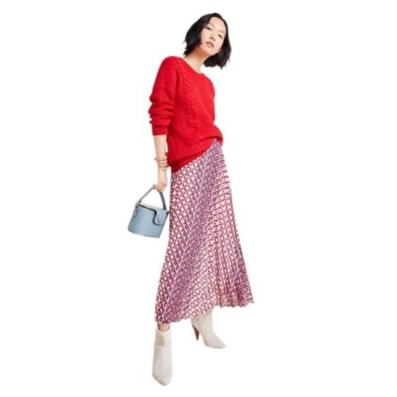 Anthropologie Dresses & Skirts - Anthropologie Maeve Pleated ‘Hildi’ Midi Skirt